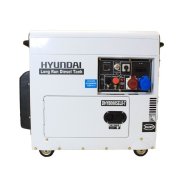 Hyundai 6kW 400v 3-Phase  / 230v Single-Phase Silenced Long Run Diesel Generator DHY8000SELR-T