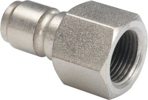 BE 1/4" Male QR to 1/4" NPT Female - 275 Bar / 4000 Psi - Stainless Steel Coupler