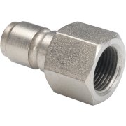BE 1/4" Male QR to 1/4" NPT Female - 275 Bar / 4000 Psi - Stainless Steel Coupler