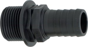 3/4" Polypropylene Pipe Hose Barb to 1" Male Thread