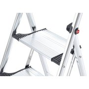 Hailo K100 Topline 2 Step Aluminium Step Ladder with Soft Grip Base