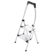 Hailo K100 Topline 2 Step Aluminium Step Ladder with Soft Grip Base