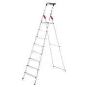 Hailo L60 Standardline 8 Step Aluminium Step Ladder with Utility Platform