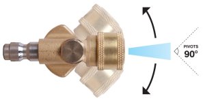 Pivot Coupler for 1/4" Quick Release Connectors for Pressure Washers