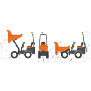 Altrad-Belle DX1000 HT Diesel 1 Tonne High Tip Dumper