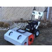 Lumag KM800 800mm Professional 3-in-1 Petrol Road Brush - Includes Plow and Collection Box