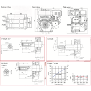 Loncin G270F-P 270cc /  8Hp Petrol Engine - 1" Parallel Shaft