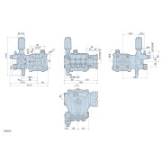 Annovi Reverberi RCV3G27 3/4" Hollow Shaft Pressure Washer Pump - 220 Bar / 3190 Psi - 3400rpm - 12lpm