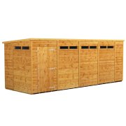 Power 18x6 Pent Garden Security Shed - Single Door