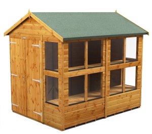 Power 8x6 Apex Potting Shed - Double Door