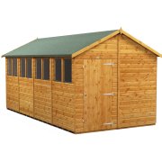 Power 16x8 Apex Garden Shed - Single Door