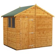 Power 6x8 Apex Garden Shed - Single Door