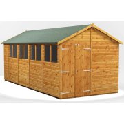 Power 18x8 Apex Garden Shed with Double Doors