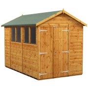 Power 10x6 Apex Garden Shed - Double Doors