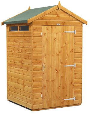 Power 4x4 Apex Secure Garden Shed - Single Door