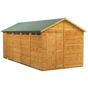 Power 18x8 Apex Secure Garden Shed - Single Door