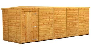 Power 20x6 Pent Garden Shed - Windowless / No Windows