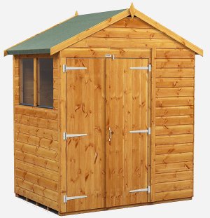 Power Apex 4x6 Garden Shed with Double Doors