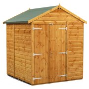 Power 6x6 Apex Garden Shed - Windowless Double Doors