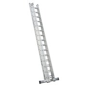 Lyte NGT340 Industrial EN131-2 Professional 3 Section Extension Ladder 3&times;15 Rung