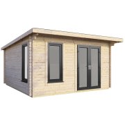14x12 Power Pent Log Cabin | Scandinavian Timber