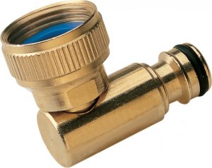 Brass Garden Hose 90&deg; Swivel QR Adaptor