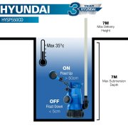 Hyundai HYSP550CD 550W Electric Clean and Dirty Water Submersible Water Pump