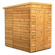 Power 4x6 Pent Garden Shed Overlap - Windowless Single Door