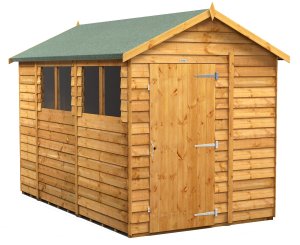 Power 10x6 Apex Garden Shed Overlap - Single Door