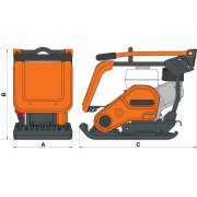 Belle PCX 13/40 (PCX400) 16" Loncin Engined Petrol Plate Compactor