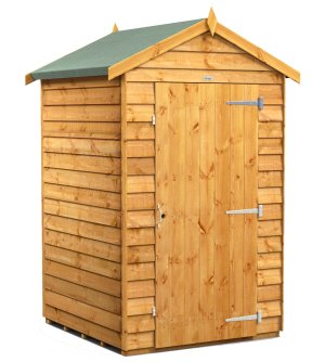 Power 4x4 Apex Garden Shed Overlap - Windowless Single Door
