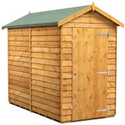 Power 8x4 Apex Garden Shed Overlap - Windowless Single Door