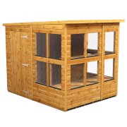 Power 6x8 Pent Potting Shed - Single Door