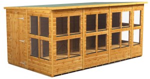 Power 14x8 Pent Potting Shed - Single Door