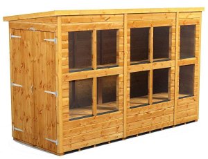 Power 10x4 Pent Potting Shed - Double Door