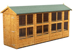 Power 14x4 Apex Potting Shed - Single Door