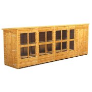 Power 18x4 Pent Combined Potting Shed with 4ft Storage Section