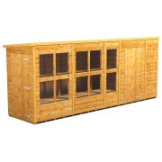 Power 16x4 Pent Combined Potting Shed with 6ft Storage Section