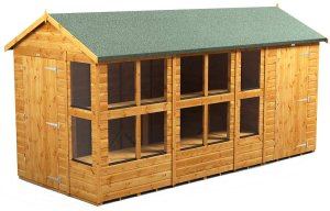 Power 14x6 Apex Combined Potting Shed with 4ft Storage Section