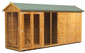 Power 14x4 Apex Summer House with 4ft Side Store