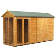 Power 12x4 Apex Summer House with 6ft Side Store