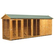 Power 18x4 Apex Summer House with 6ft Side Store