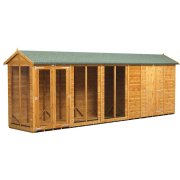 Power 20x4 Apex Summer House with 6ft Side Store