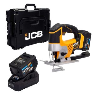 JCB 18JS-5 KIT 18V Cordless Jigsaw, 2x 5.0Ah Batteries and Fast charger in Hard Case