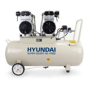 Hyundai HY2150100 3kW 4HP 100 Litre Oil-Free Silenced Electric Air Compressor  - 22 CFM