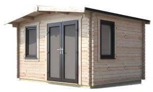 10x12 Power Chalet Log Cabin | Scandinavian Timber