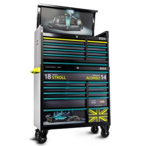 Aston Martin Aramco Formula One&reg; Team x JCB Roller Cabinet and Top Tool Chest Stack