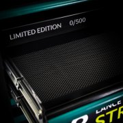 Aston Martin Aramco Formula One&reg; Team x JCB 42&rdquo; 11 Drawer Steel Roller Tool Cabinet with Hardwood Worktop