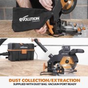 Evolution R185CMS-Li Cordless 185mm Compound Mitre Saw 18v
