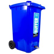 240 Litre Mobile Water Wheelie Bin Buffer Tank with Overflow Cut-Off